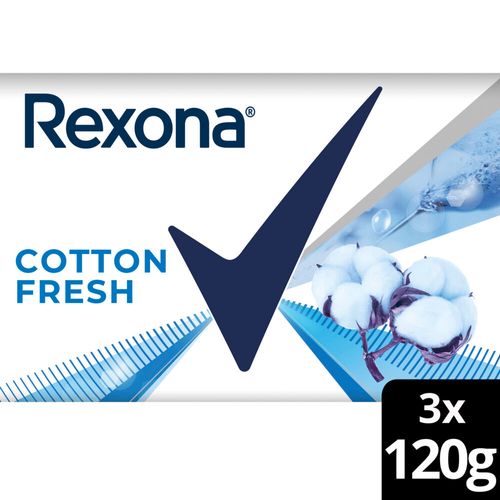 Jabon De Tocador Rexona Cotton Fresh 3x120 Gr