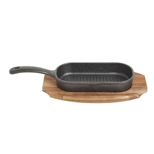 Grill Cast Iron Base Acacia - La Hacienda - 31 X 10 Cm