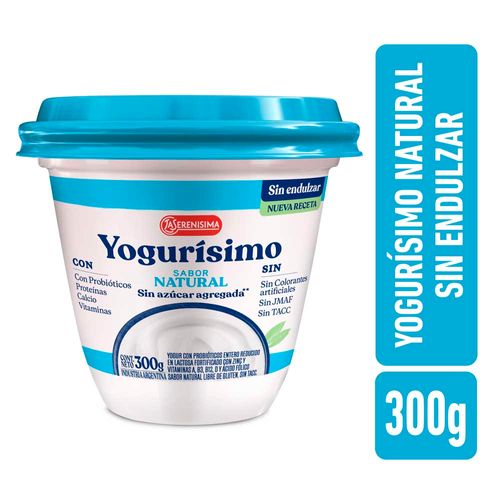 Yogur Natural Yogurisimo Sin Azúcar Agregada 300 Gr