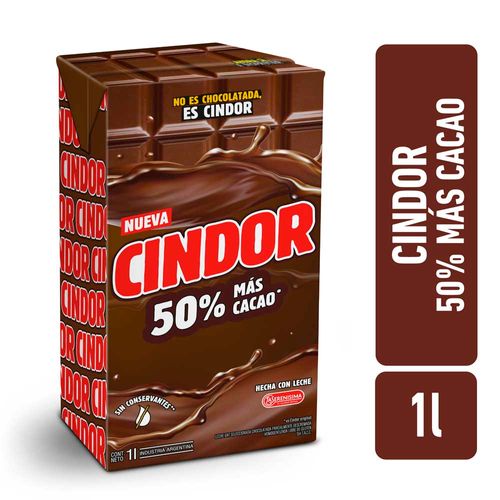 Leche Chocolatada 50% Más Cacao Cindor 1 L