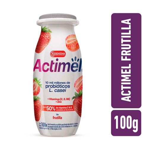 Leche Fermentada Frutilla Actimel 100 Gr