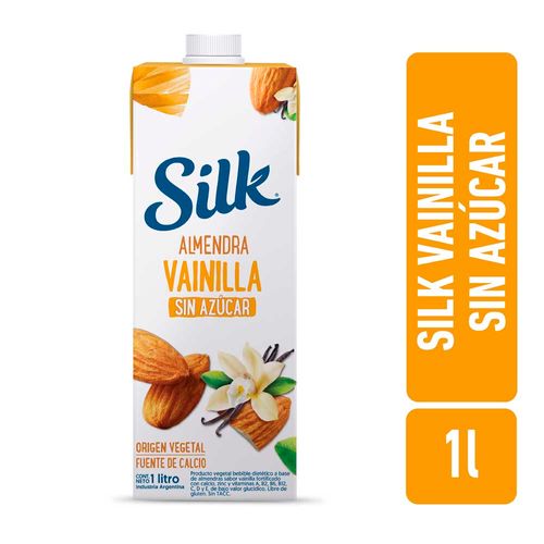 Bebida A Base De Almendras Sabor Vainilla Sin Azúcar Silk 1 L