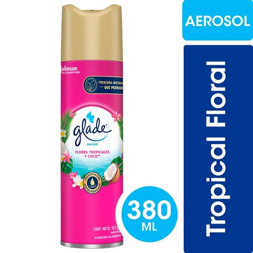 Desodorante Ambientes Glade Aerosol Flores Trop 380 Ml