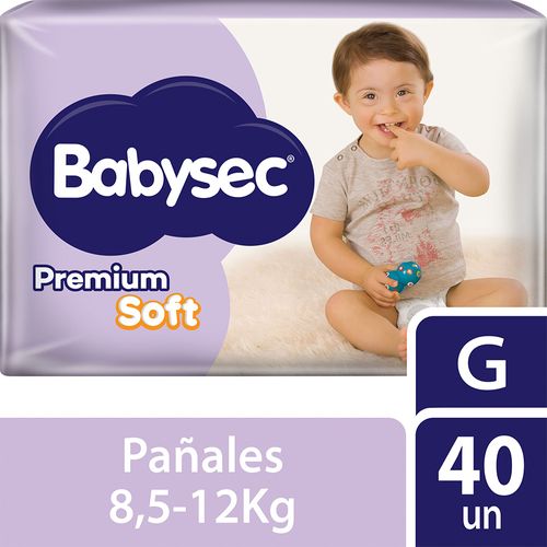 Pañales Babysec Premium Soft G - 40 U