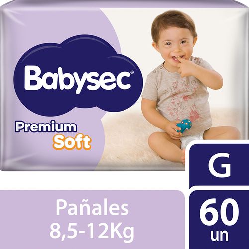 Pañales Babysec Premium Soft G - 60 U