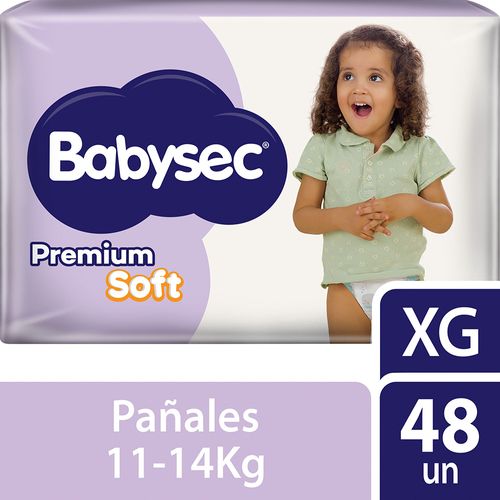 Pañales Babysec Premium Soft Xg - 48 U