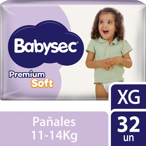 Pañales Babysec Premium Soft Xg - 32 U