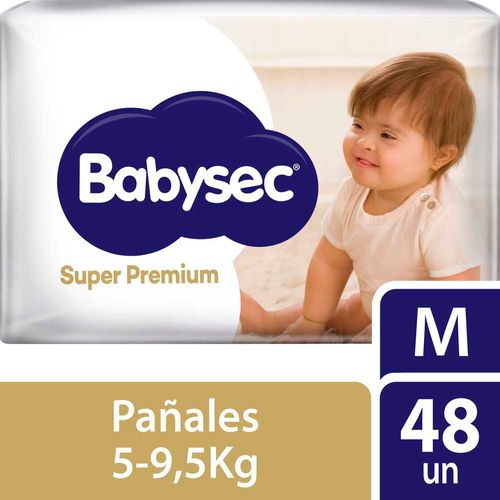 Pañales Babysec Super Premium M X 48 U