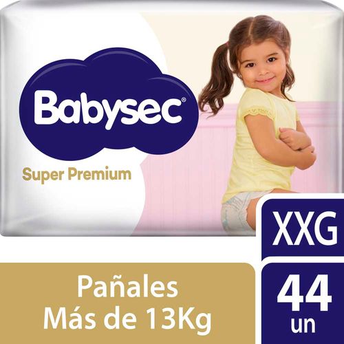 Pañales Babysec Super Premium Xxg X 44 U