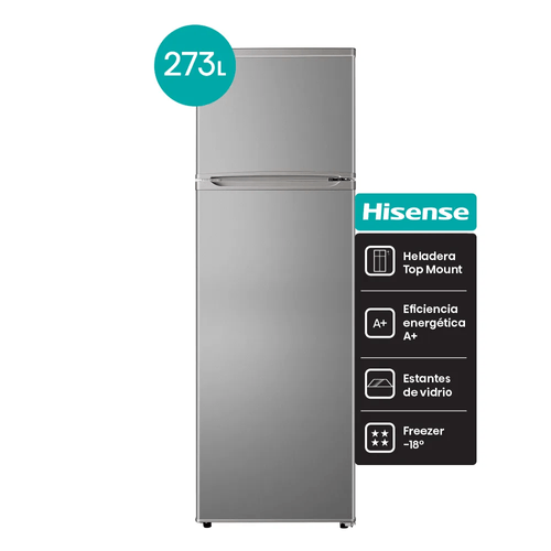 Heladera Ciclica 273 Lts 91rd35dr Gris Hisense