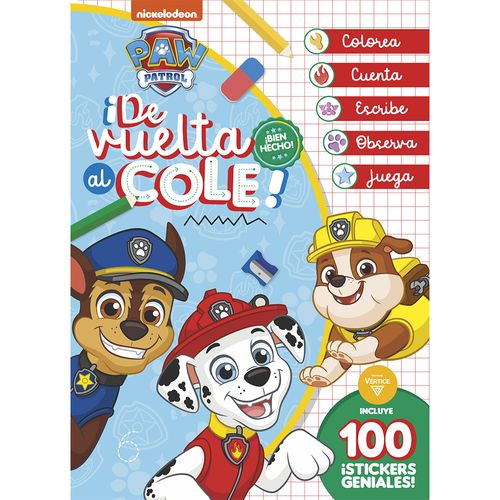 Libro Paw Patrol Vuelta Al Cole Vertice