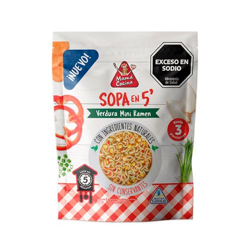 Sopa Vegetales Mama Cocina Mini Ramen 90 Gr