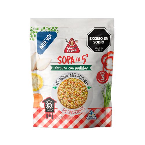 Sopa Vegetales Mama Cocina Anillitos 90 Gr