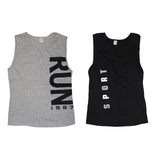 Musculosa Deportiva Dama Negra/gris 40/46 Urb