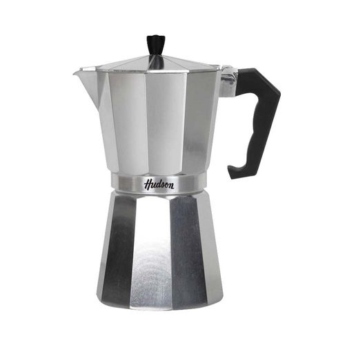 Cafetera Aluminio Pulido Tipo Italiana Capacidad 6 Tazas Hudson