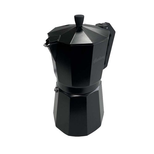 Cafetera Aluminio Total Black Italiana Inducción Medida 6tzs Hudson