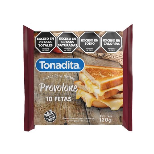 Queso Provolone Fetas Tonadita X 120 Gr