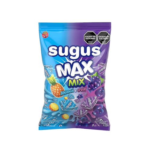 Caramelos Sugus Max Mix Ananá Y Uva X 750 Gr