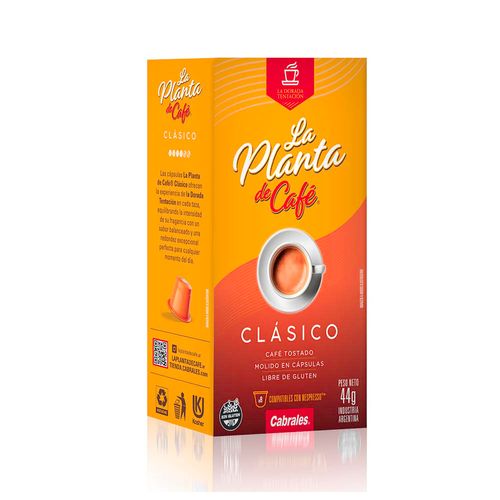 Capsulas La Planta De Café Clasico X 55 Gr