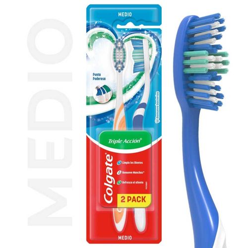 Cepillo De Dientes Colgate Triple Acción 2 U