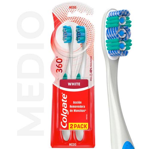 Cepillo Colgate 360 Luminous White 2x1