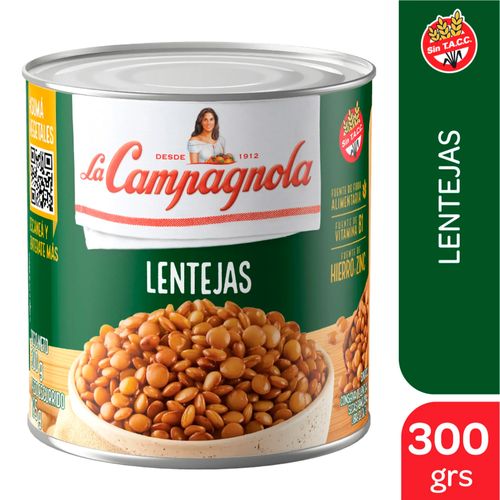 Lentejas En Lata La Campagnola 300 Gr