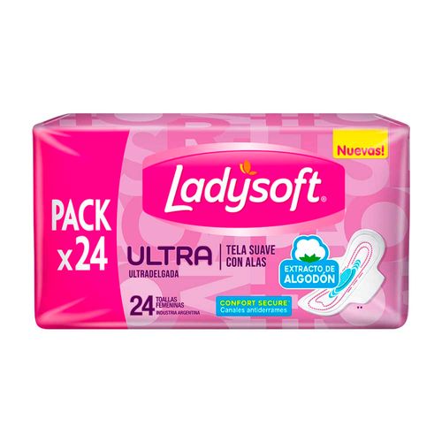 Toallas Femeninas Ladysoft Ultra Suave - 24 U