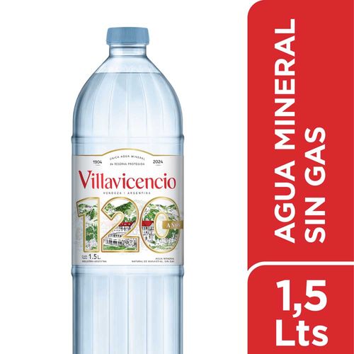 Agua Sin Gas Villavicencio 1,5 L