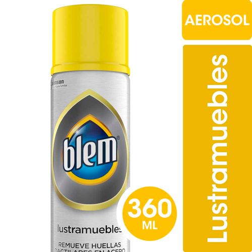 Lustramuebles Blem Aerosol Acero Inox Metal Limón 360 Ml