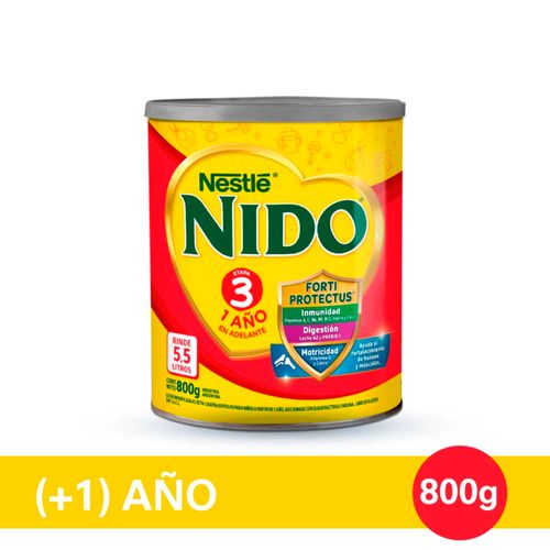 Leche En Polvo Nido 3 Lata - 800 Gr