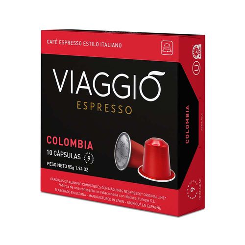 Café Esperesso En Capsulas Colombia Viaggio 55 Gr