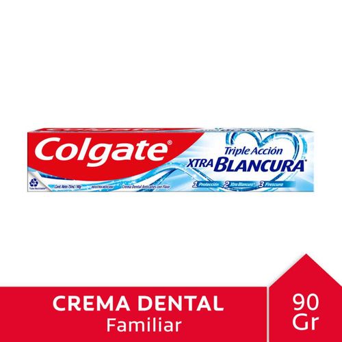 Crema Dental Colgate Triple Acción Xtra Blanco 90g