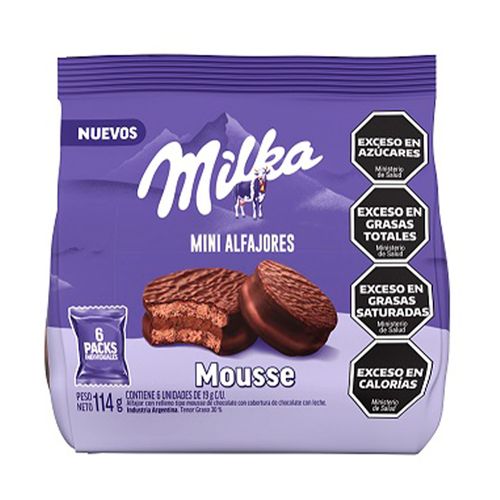 Mini Alfajores Mousse X 114 Gr Milka