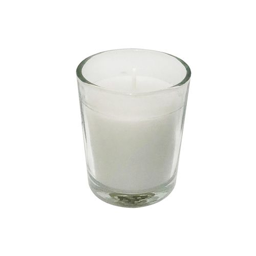Vela Votiva Vaso Vidrio Gris Krea
