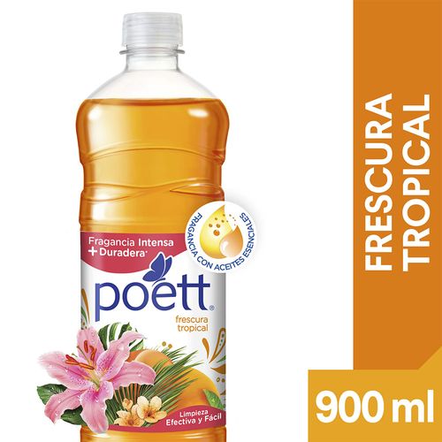 Limpiador De Piso Frescura Tropical X 900 Ml Poett