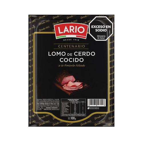 Lomo De Cerdo Cocido A La Pimienta Lario X 100 Gr