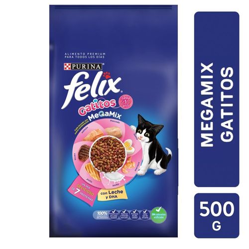 Alimento Para Gatitos Megamix 500Gr Felix