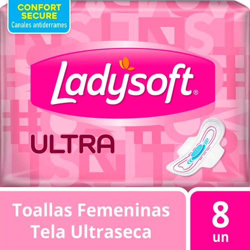 Toallas Femeninas Ladysoft Ultra Seca - 8 U