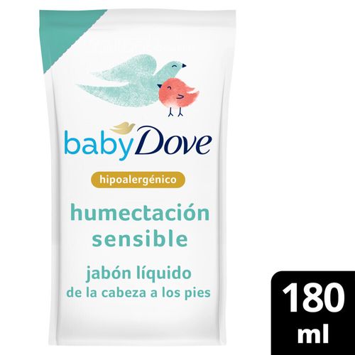 Jabón Líquido Corporal Baby Dove Humectación Refill 180 Ml