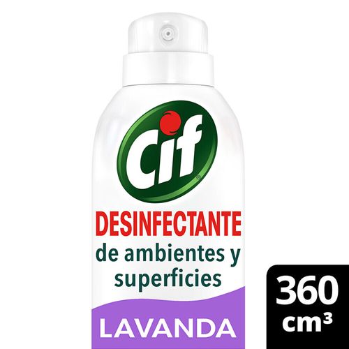 Aerosol Desinfectante de Ambientes y Superficies Lavanda 360 Cm3 Cif