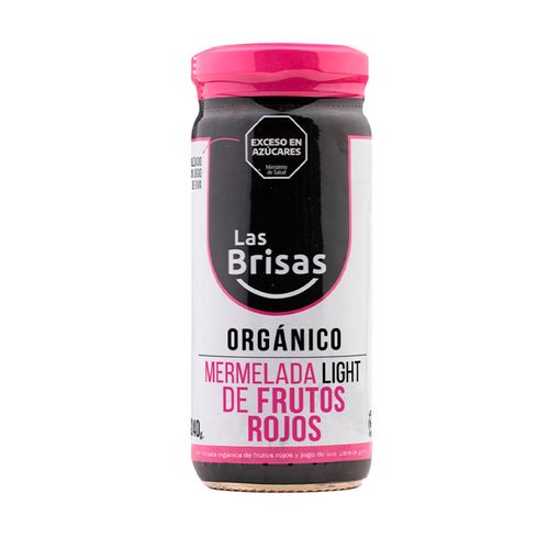 Mermelada Orgánica De Frutos Rojos Light Las Brisas 240 Gr