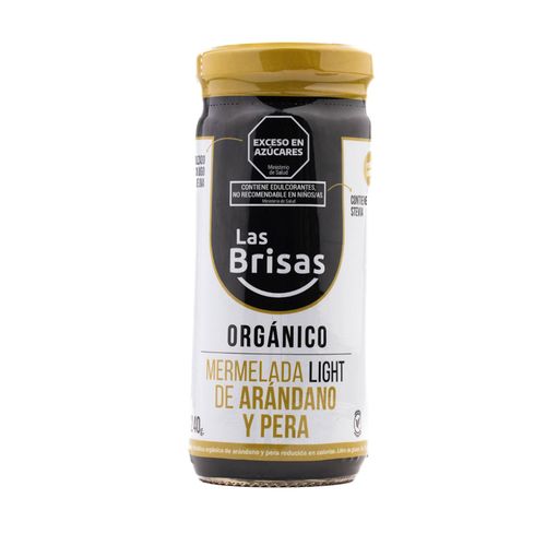 Mermelada Orgánica De Arándano Y Pera Light Las Brisas 240 Gr