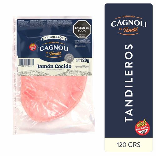 Jamón Cocido Cagnoli Genuino Feteado 120 Gr