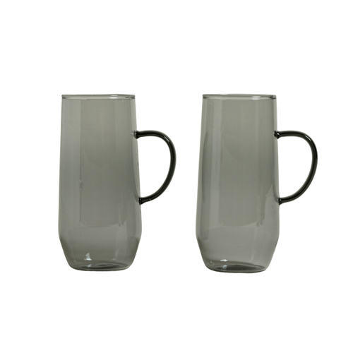 Set Mugs Net Grey Borosilicato 400 Ml X 2 Un