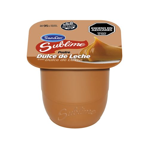 Postre Dulce De Leche Con Dulce De Leche X 95 Gr Sublime