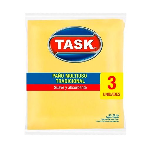 Paño Task Multiuso Amarillo 3u