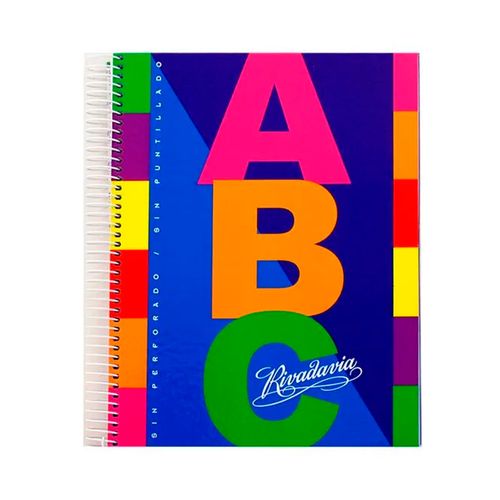 Cuaderno Abc 100 Hojas Cuadriculado Espiral Clasico