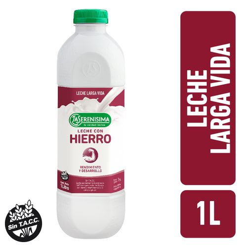 Leche Uat Descremada La Serenísima Hierro 1lt