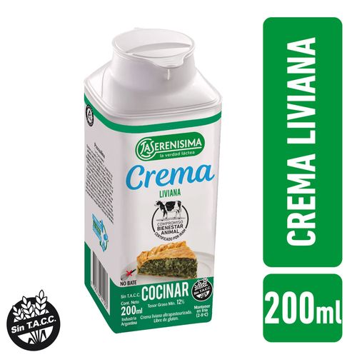 Crema La Serenisima Liviana 200ml