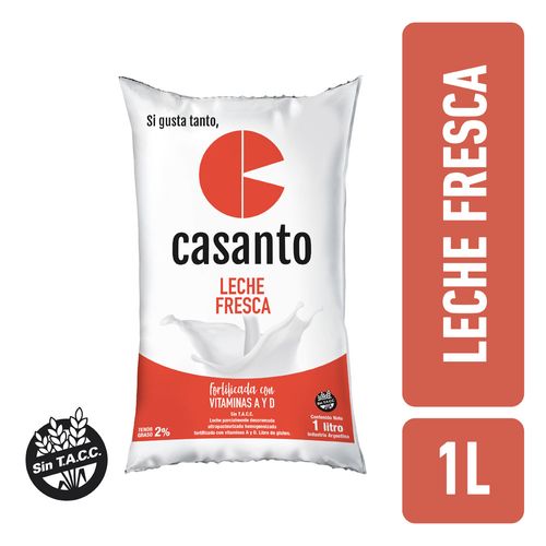 Leche Descremada 2casanto 1l